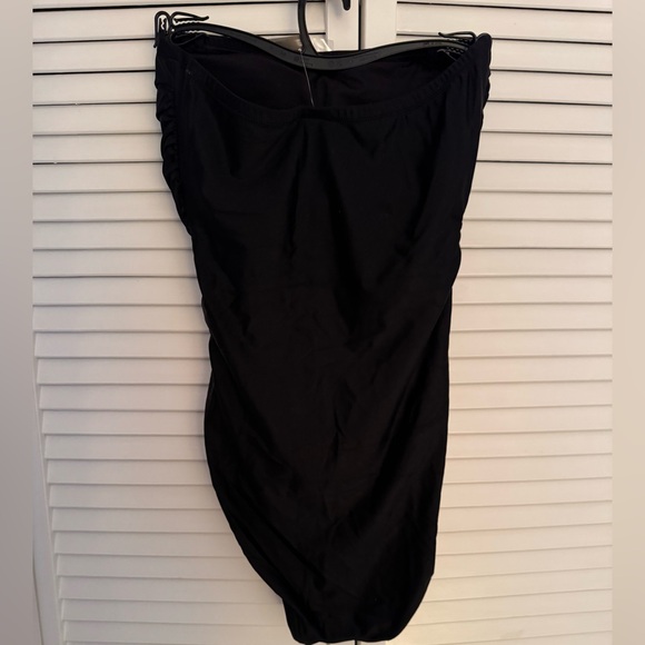 NWT J Crew Black Ruched Swimsuit, 6 - Picture 3 of 4